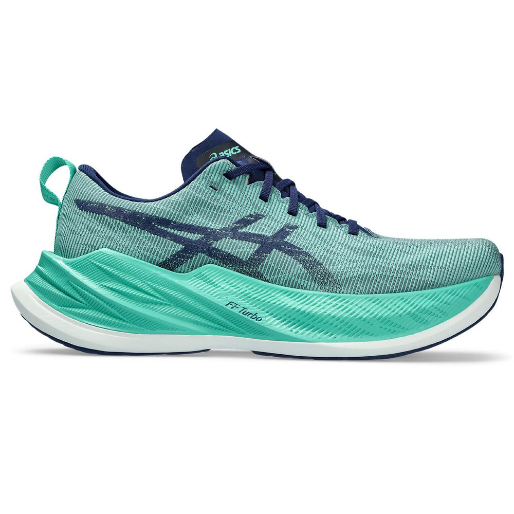 Tênis ASICS Superblast - Unissex - Verde com Azul Marinho e Branco Tênis ASICS Superblast - Unissex - Verde com Azul Marinho e Branco