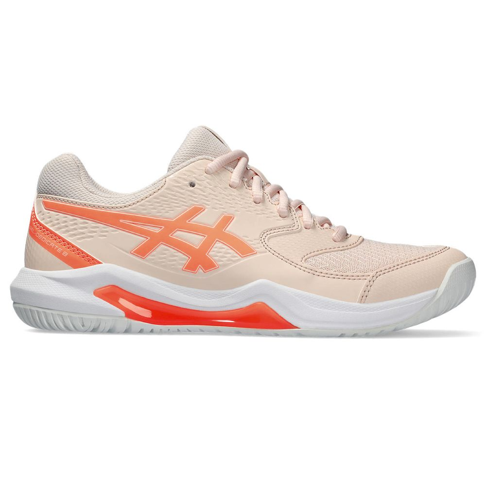 Tênis ASICS GEL-Dedicate 8 - Feminino - Bege e Laranja Tênis ASICS GEL-Dedicate 8 - Feminino - Bege e Laranja