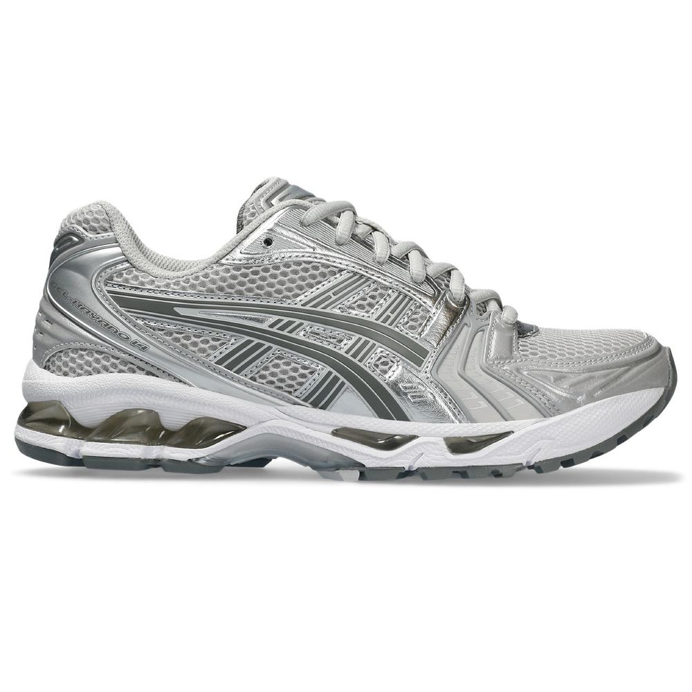 Tênis ASICS GEL-Kayano 14 - Feminino - Prata e Cinza com Branco Tênis ASICS GEL-Kayano 14 - Feminino - Prata e Cinza com Branco
