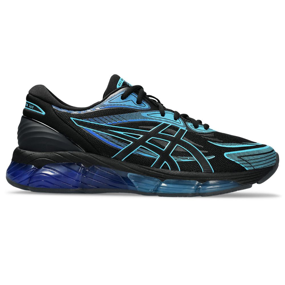 Tênis ASICS GEL-Quantum 360 VIII - Unissex - Preto com Azul e Turquesa Tênis ASICS GEL-Quantum 360 VIII - Unissex - Preto com Azul e Turquesa