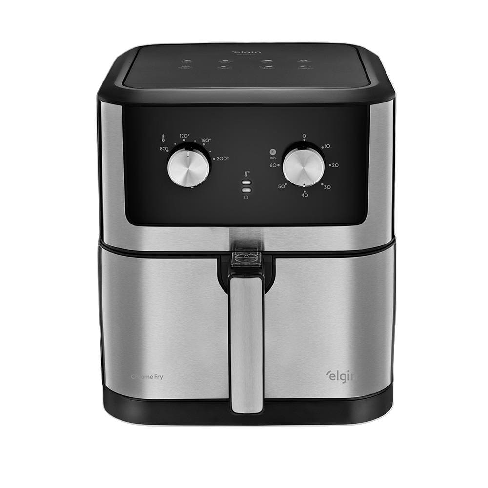 Fritadeira Elétrica Sem Óleo Air Fryer Elgin Chrome Fry 8 litros - Preto/Inox - 110V Fritadeira Elétrica Sem Óleo Air Fryer Elgin Chrome Fry 8 litros - Preto/Inox - 110V