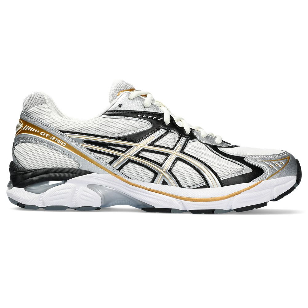 Tênis ASICS GT-2160 - Unissex - Branco e Preto com Prata e Dourado Tênis ASICS GT-2160 - Unissex - Branco e Preto com Prata e Dourado