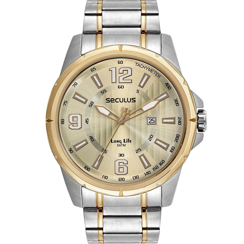 Relógio Seculus Masculino Long Life 44153GPSVBA3 Relógio Seculus Masculino Long Life 44153GPSVBA3