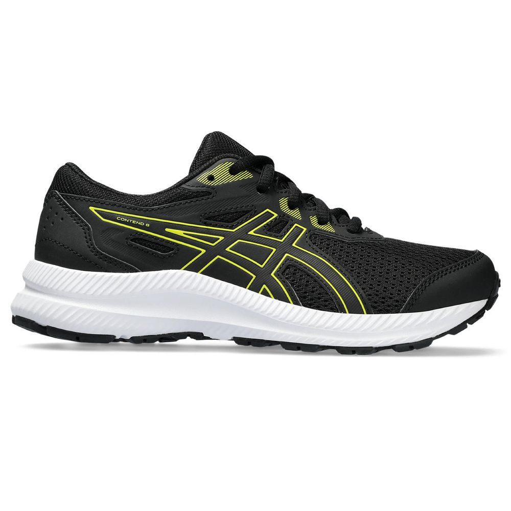 Tênis ASICS Contend 8 GS - Infantil - Preto/Amarelo