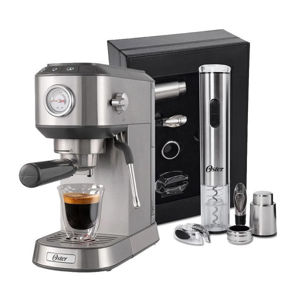Kit Cafeteira Espresso Compacta E Kit Vinho Oster 110V