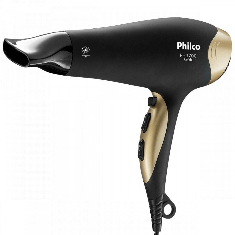 Secador de Cabelos Philco PH3700 Preto Gold - 2000W 127V