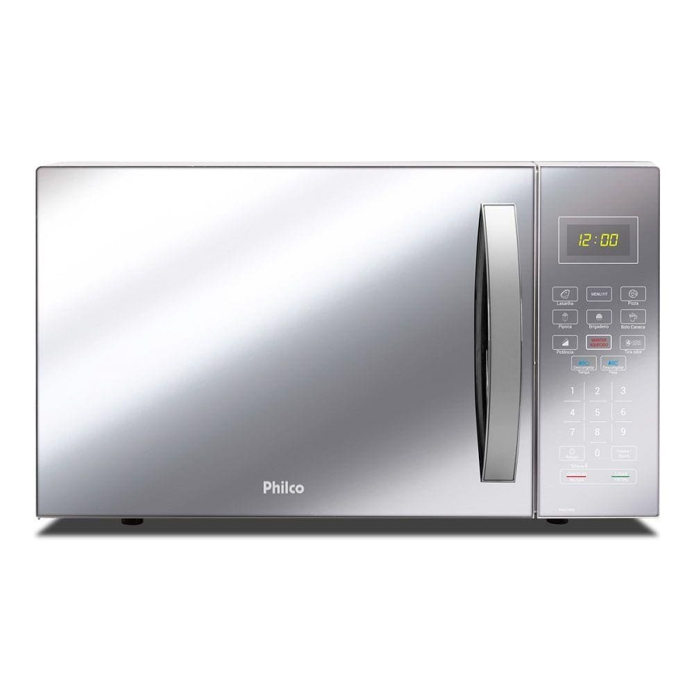 Micro-ondas Philco 28 Litros com Revestimento Limpa Fácil Espelhado Branco PMO28EB 220 Volts 220 Volts