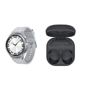 Galaxy Watch6 Classic LTE 47mm Prata + Galaxy Buds2 Pro Grafite Kit Galaxy Watch6 Classic LTE 47mm Prata + Galaxy Buds2 Pro Grafite Kit