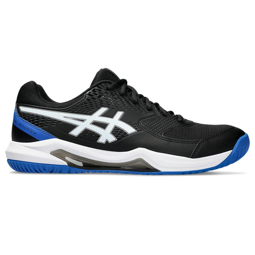 Tênis ASICS GEL-Dedicate 8 - Masculino - Preto, Azul e Branco Tênis ASICS GEL-Dedicate 8 - Masculino - Preto, Azul e Branco
