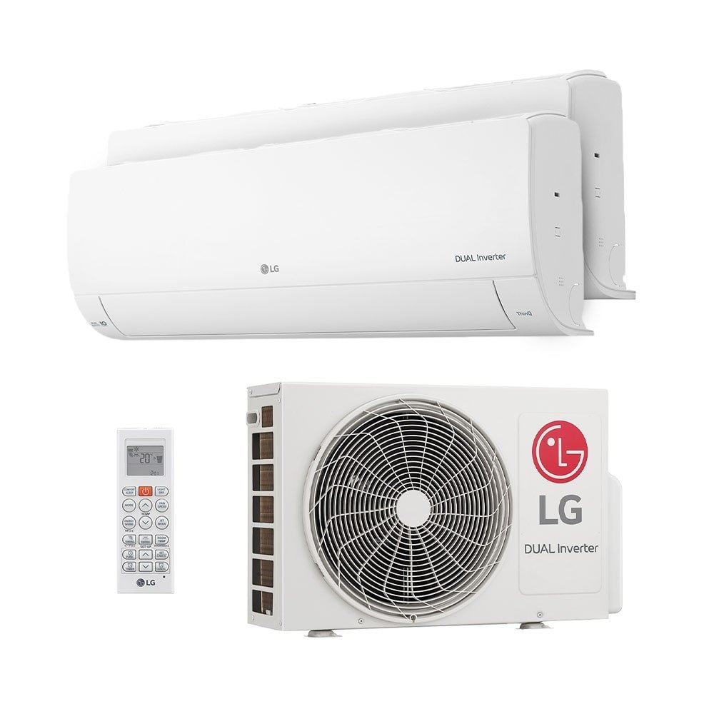 Ar Condicionado Multi Split Dual Inverter Voice R-32 LG 16.000 Btus (1 Evap 9.000 e 1 Evap Ar Condicionado Multi Split Dual Inverter Voice R-32 LG 16.000 Btus (1 Evap 9.000 e 1 Evap