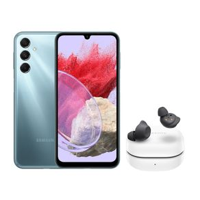 Celular Samsung M34 5G (128GB) - Azul + Galaxy Buds FE - Grafite Combo Celular Samsung M34 5G (128GB) - Azul + Galaxy Buds FE - Grafite Combo