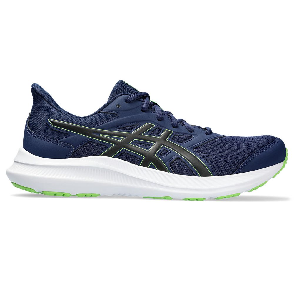 Tênis ASICS Jolt 4 - Masculino - Azul Marinho com Branco e Verde Tênis ASICS Jolt 4 - Masculino - Azul Marinho com Branco e Verde