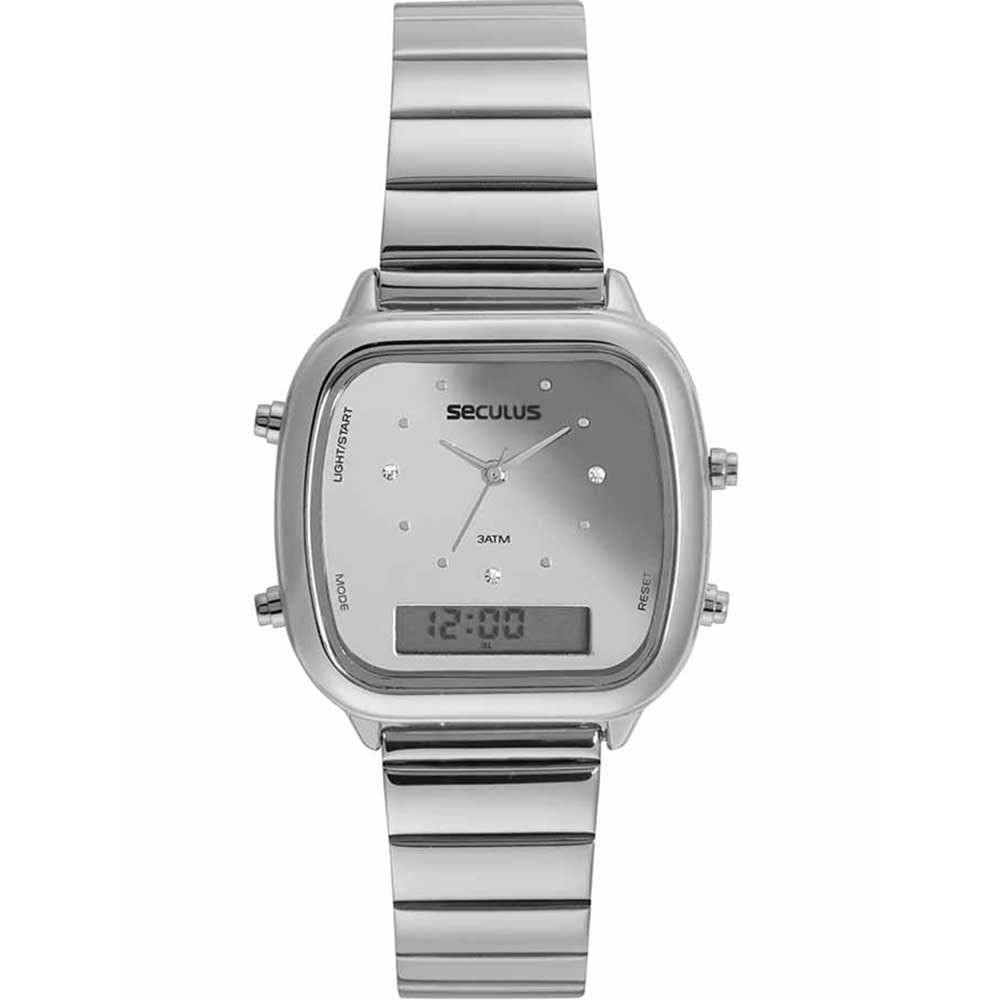 Relógio Seculus Feminino Anadigi 77179L0SVNS3 Relógio Seculus Feminino Anadigi 77179L0SVNS3