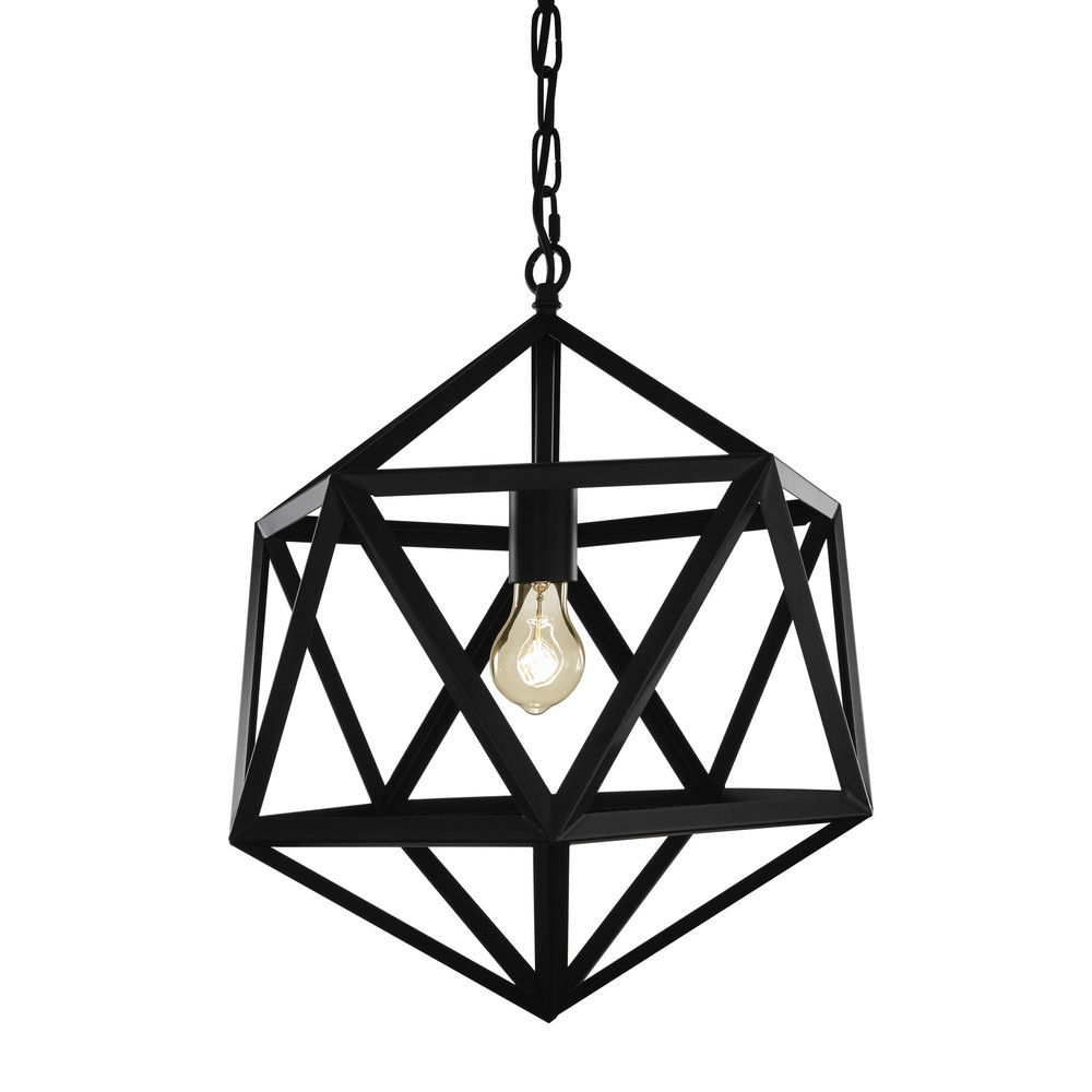 Luminária Lustre Pendente Industrial 31X37X31Cm Metal Preto Luminária Lustre Pendente Industrial 31X37X31Cm Metal Preto