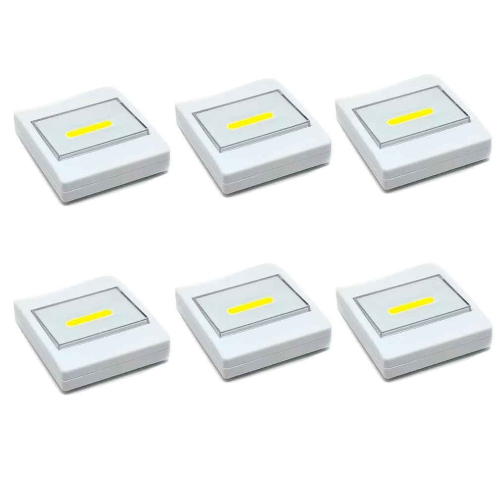 Kit 6 Luminárias Portáteis Interruptor Luz de LED Kit 6 Luminárias Portáteis Interruptor Luz de LED