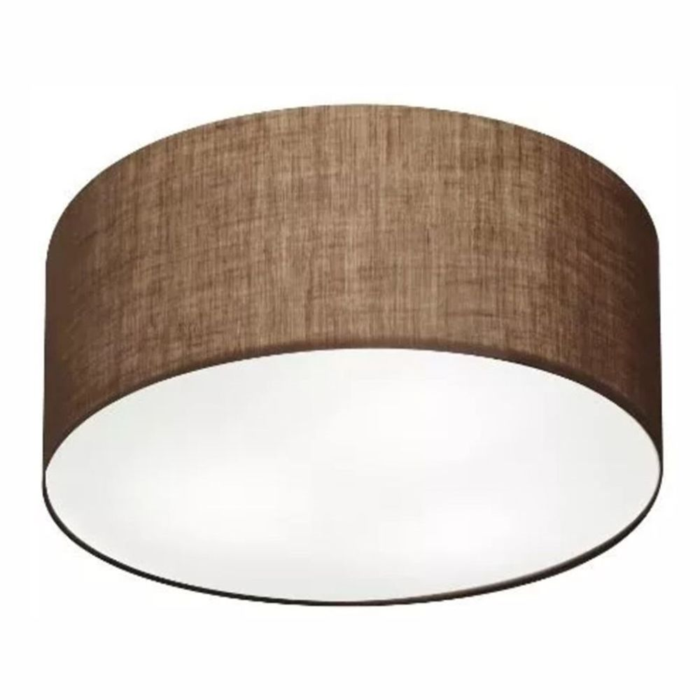 Plafon Cilíndrico Md-3055 Cúpula em Tecido 80x21cm Café - Bivolt Plafon Cilíndrico Md-3055 Cúpula em Tecido 80x21cm Café - Bivolt