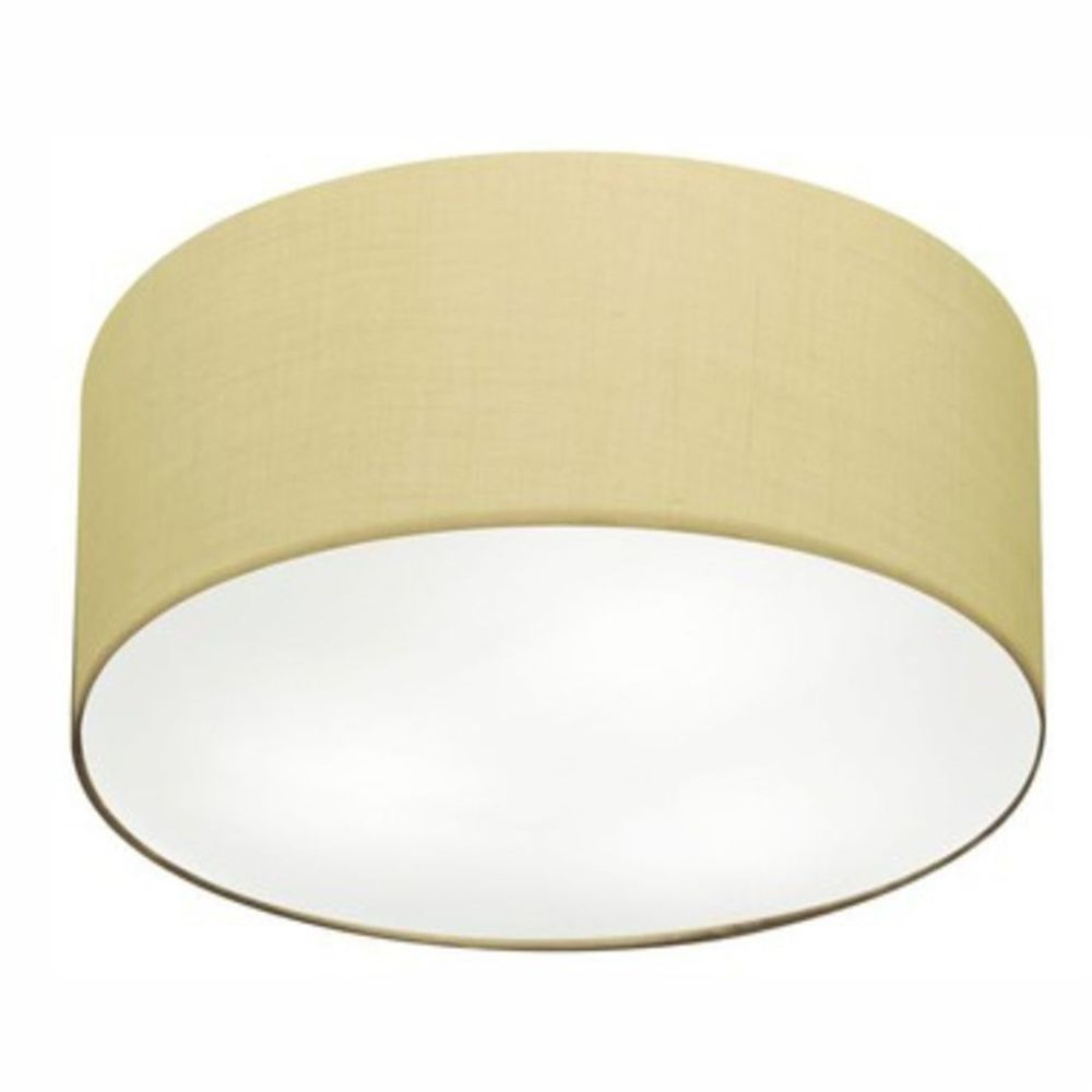 Plafon Cilíndrico Md-3054 Cúpula em Tecido 70x21cm Algodão Crú - Bivolt Plafon Cilíndrico Md-3054 Cúpula em Tecido 70x21cm Algodão Crú - Bivolt