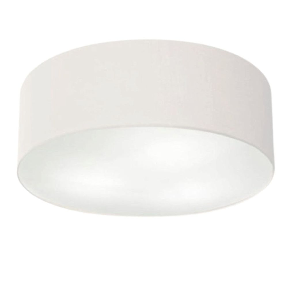 Plafon Cilíndrico Md-3019 Cúpula em Tecido 80x15cm Branco - Bivolt Plafon Cilíndrico Md-3019 Cúpula em Tecido 80x15cm Branco - Bivolt