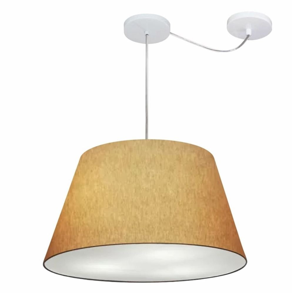 Pendente Cone Md-4278 Cúpula em Tecido 30/50x35cm Palha - Bivolt Pendente Cone Md-4278 Cúpula em Tecido 30/50x35cm Palha - Bivolt