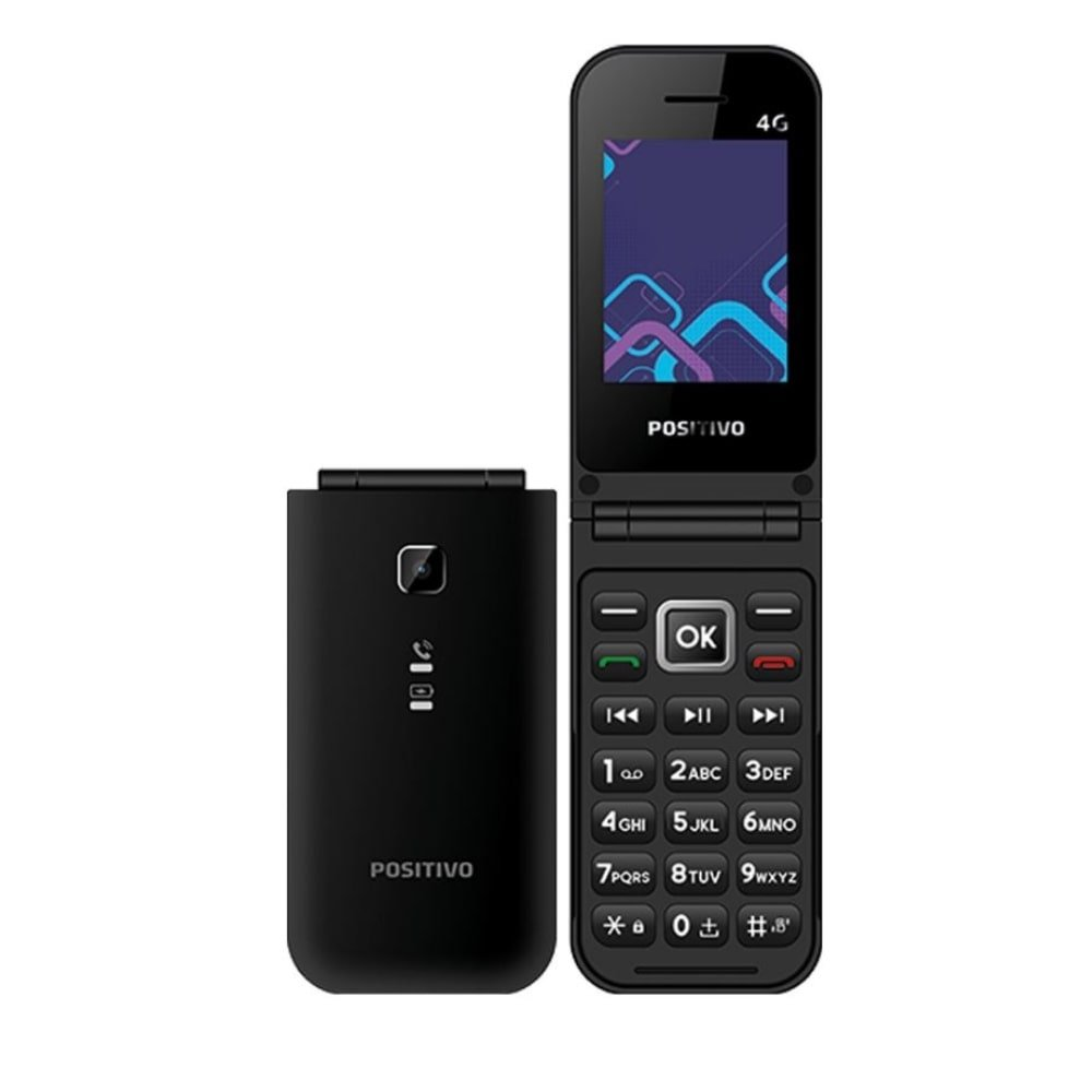 Celular Positivo P51 | Dual Chip, Preto, Tela 2.4", 4G, QVGA, 128MB Celular Positivo P51 | Dual Chip, Preto, Tela 2.4", 4G, QVGA, 128MB