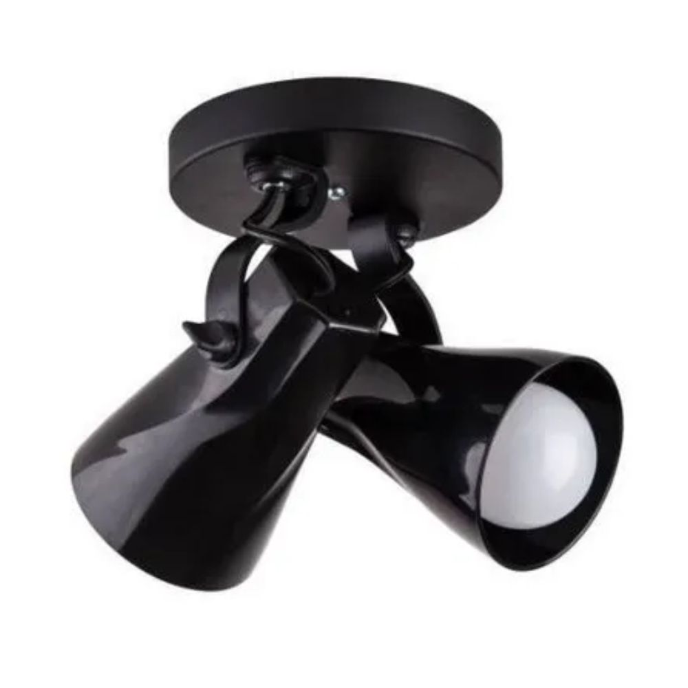 Spot De Sobrepor Octa Duplo Preto Startec Direcionável E27 Spot De Sobrepor Octa Duplo Preto Startec Direcionável E27