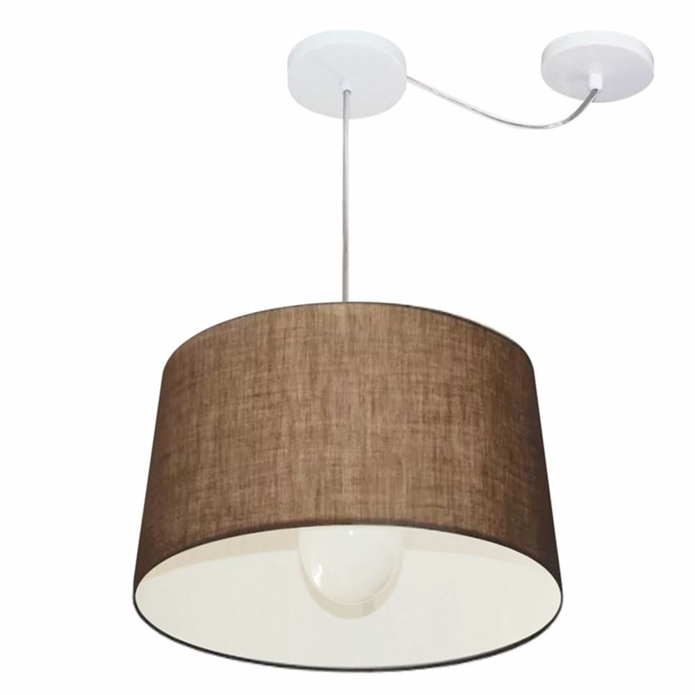 Pendente Cone Com Desvio Md-4275 Cúpula 30/40x45cm Café - Bivolt Pendente Cone Com Desvio Md-4275 Cúpula 30/40x45cm Café - Bivolt