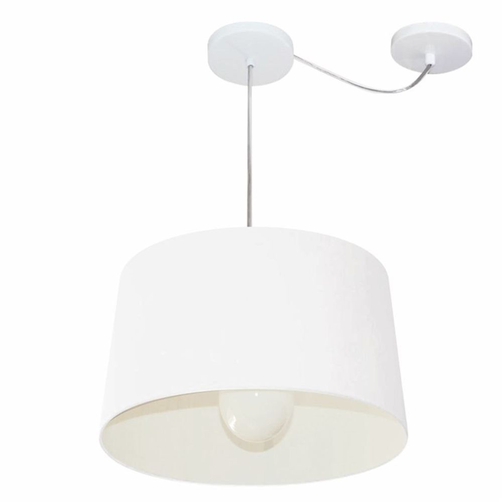 Pendente Cone Com Desvio Md-4275 Cúpula30/40x45cm Branco - Bivolt Pendente Cone Com Desvio Md-4275 Cúpula30/40x45cm Branco - Bivolt