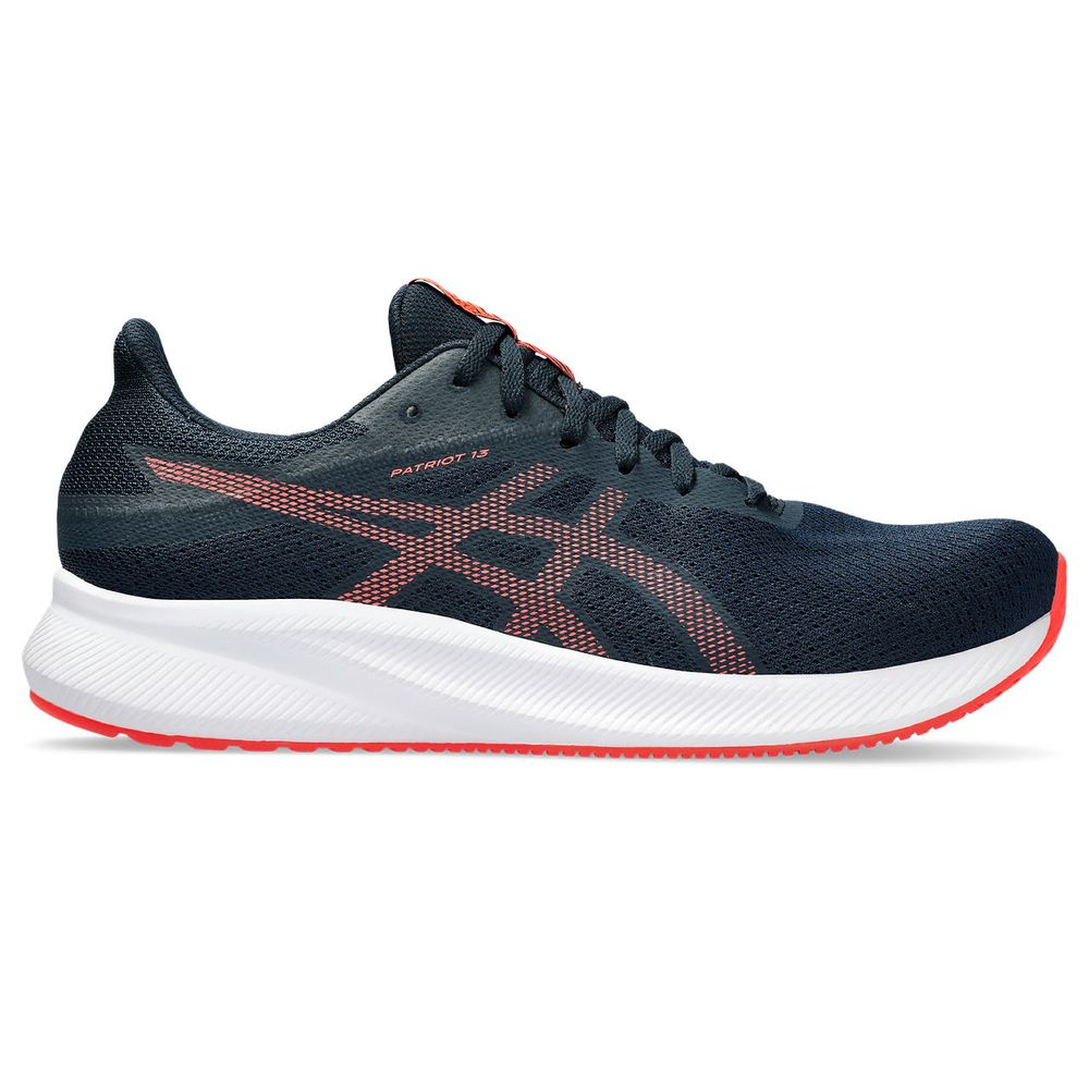 Tênis ASICS Patriot 13 - Masculino - Azul Marinho com Branco e Vermelho Tênis ASICS Patriot 13 - Masculino - Azul Marinho com Branco e Vermelho