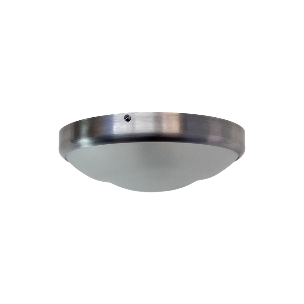 Plafon Circular De Alumínio Escovado 25cm 2L Plafon Circular De Alumínio Escovado 25cm 2L