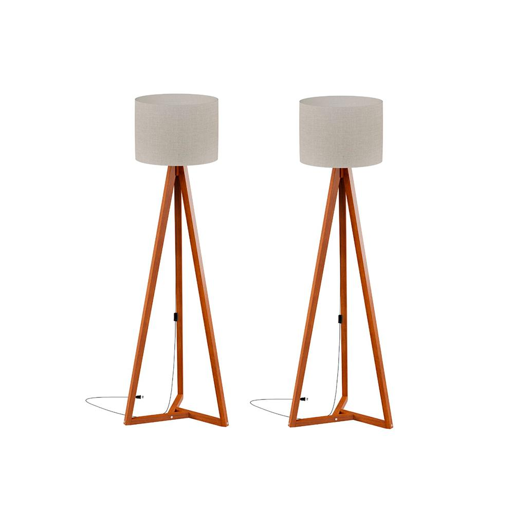 Luminária de Chão com Cúpula Lyon Off White 2 Unidades Luminária de Chão com Cúpula Lyon Off White 2 Unidades