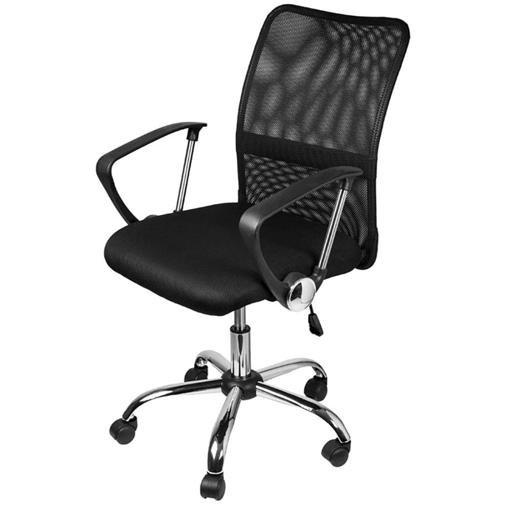Cadeira de Escritório Giratória OR Design Denver com Regulagem de Altura, Apoio para os Braços e Sistema Relax - Preto Cadeira de Escritório Giratória OR Design Denver com Regulagem de Altura, Apoio para os Braços e Sistema Relax - Preto