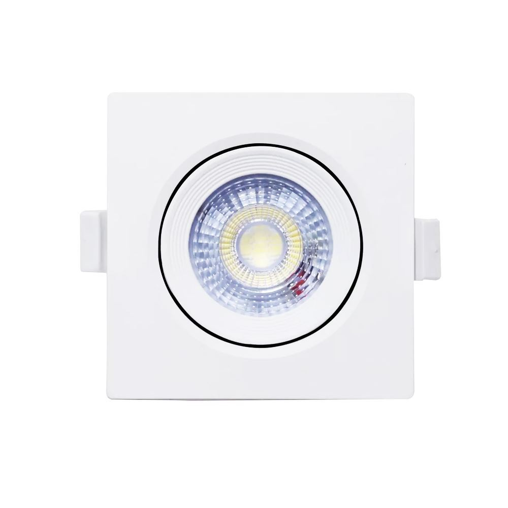 Spot Led Embutir Quadrado 5W Em Bivolt Amarelo Spot Led Embutir Quadrado 5W Em Bivolt Amarelo