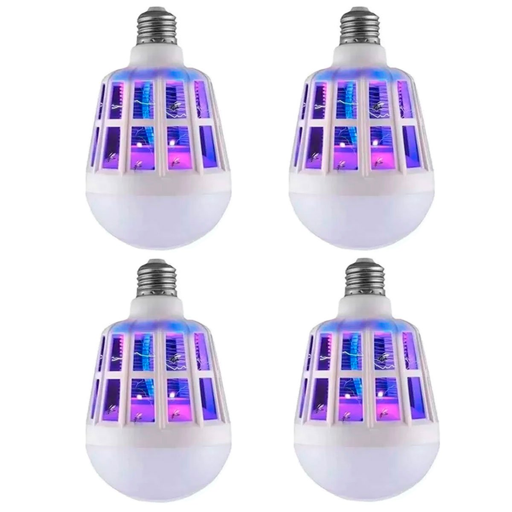 Kit 4 Lâmpadas Led Repelente Mata Mosquito 15 W 127V/220V Kit 4 Lâmpadas Led Repelente Mata Mosquito 15 W 127V/220V