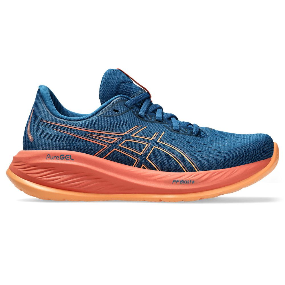 Tênis ASICS GEL-Cumulus 26 - Feminino - Azul com Laranja Tênis ASICS GEL-Cumulus 26 - Feminino - Azul com Laranja