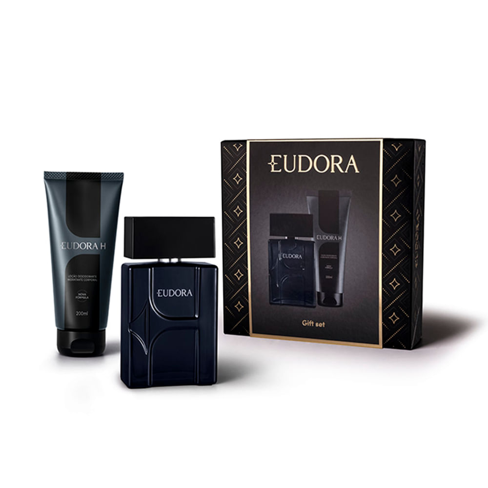 Estojo eudora h deo colônia 100ml eudora h loção hitratante corporal 200ml Estojo eudora h deo colônia 100ml eudora h loção hitratante corporal 200ml
