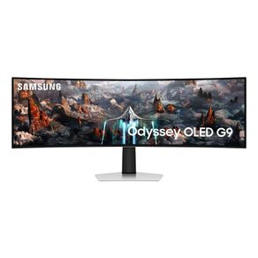 Monitor Gamer Samsung Odyssey OLED G9 49" DQHD, Tela Curva Ultrawide, Painel OLED, 240Hz, 0.03ms, HDR10+, HAS, Micro HDMI, DP, USB Hub Silver Monitor Gamer Samsung Odyssey OLED G9 49" DQHD, Tela Curva Ultrawide, Painel OLED, 240Hz, 0.03ms, HDR10+, HAS, Micro HDMI, DP, USB Hub Silver