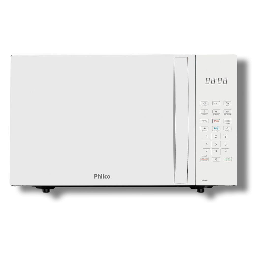 Micro-Ondas Philco 34 Litros Branco 127V PMO34BB - 110V Micro-Ondas Philco 34 Litros Branco 127V PMO34BB - 110V