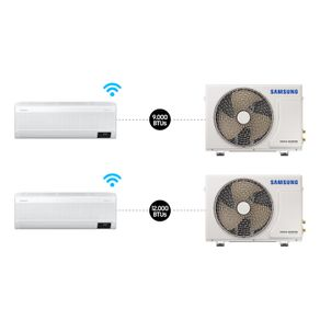 Combo - Ar condicionado Split Inverter Samsung WindFree Connect Sem Vento 9.000 & 12.000 BTUs Frio 220V Combo - Ar condicionado Split Inverter Samsung WindFree Connect Sem Vento 9.000 & 12.000 BTUs Frio 220V