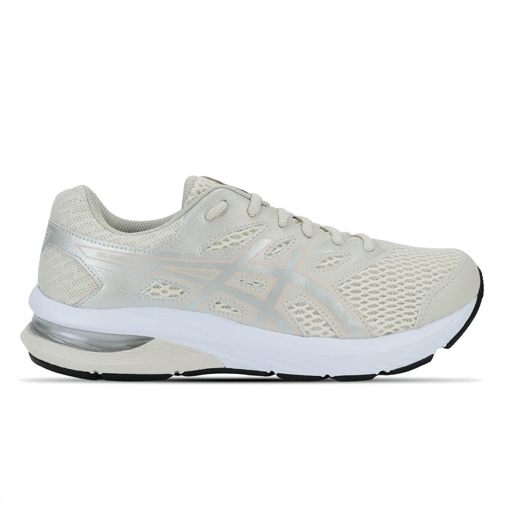 Tênis ASICS GEL-Shogun St - Feminino - Creme com Prata e Branco Tênis ASICS GEL-Shogun St - Feminino - Creme com Prata e Branco