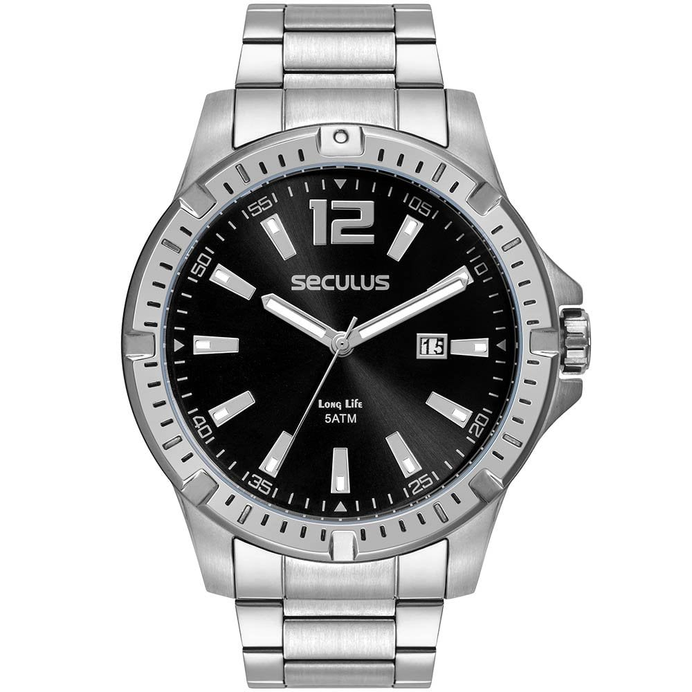 Relógio Seculus Masculino Long Life 44208G0SVNA1 Relógio Seculus Masculino Long Life 44208G0SVNA1