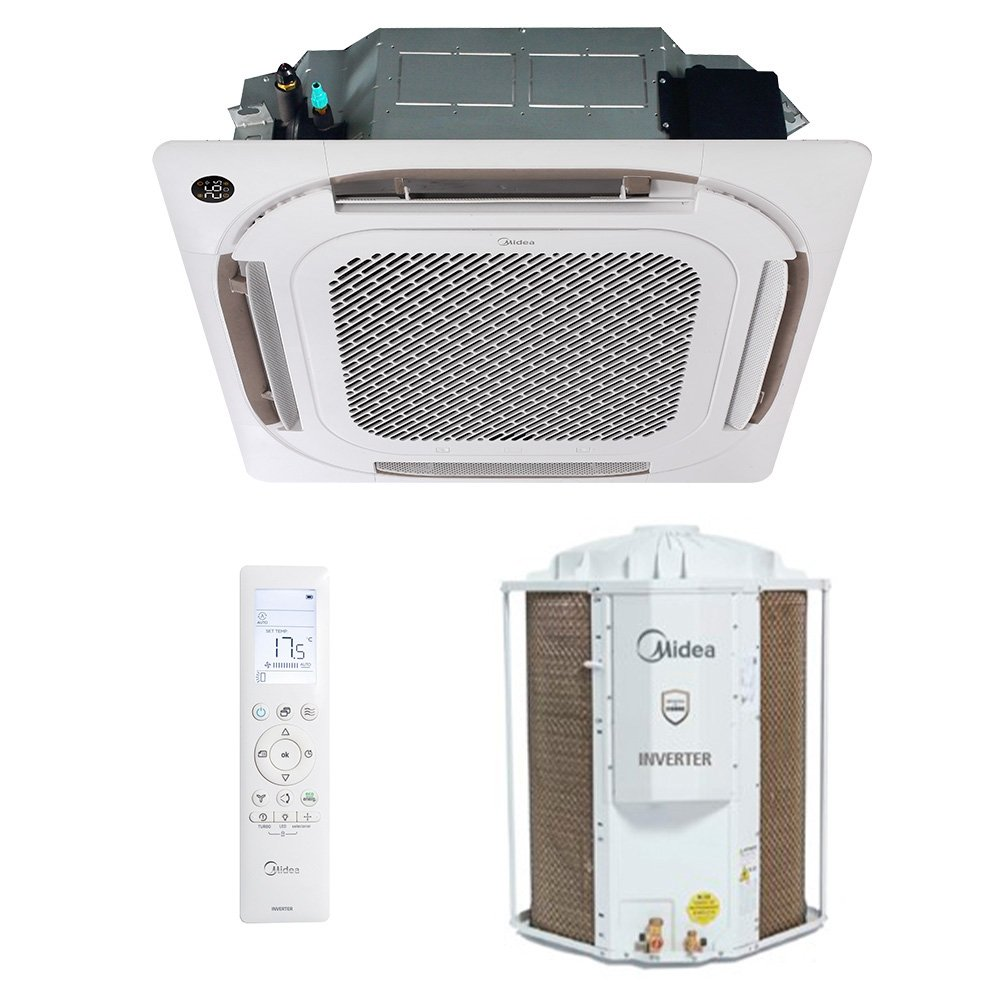 Ar Condicionado Split Cassete 4 Vias Inverter Midea R-32 24000 Btus Frio 220v Monofasico 4 Ar Condicionado Split Cassete 4 Vias Inverter Midea R-32 24000 Btus Frio 220v Monofasico 4