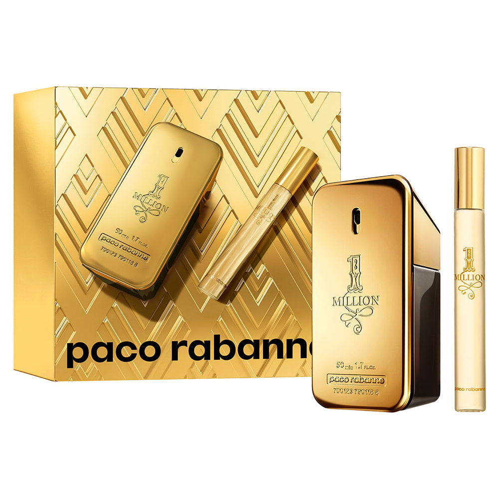 Kit 1 million eau de toilette 50ml e megaspritzer 10ml Kit 1 million eau de toilette 50ml e megaspritzer 10ml