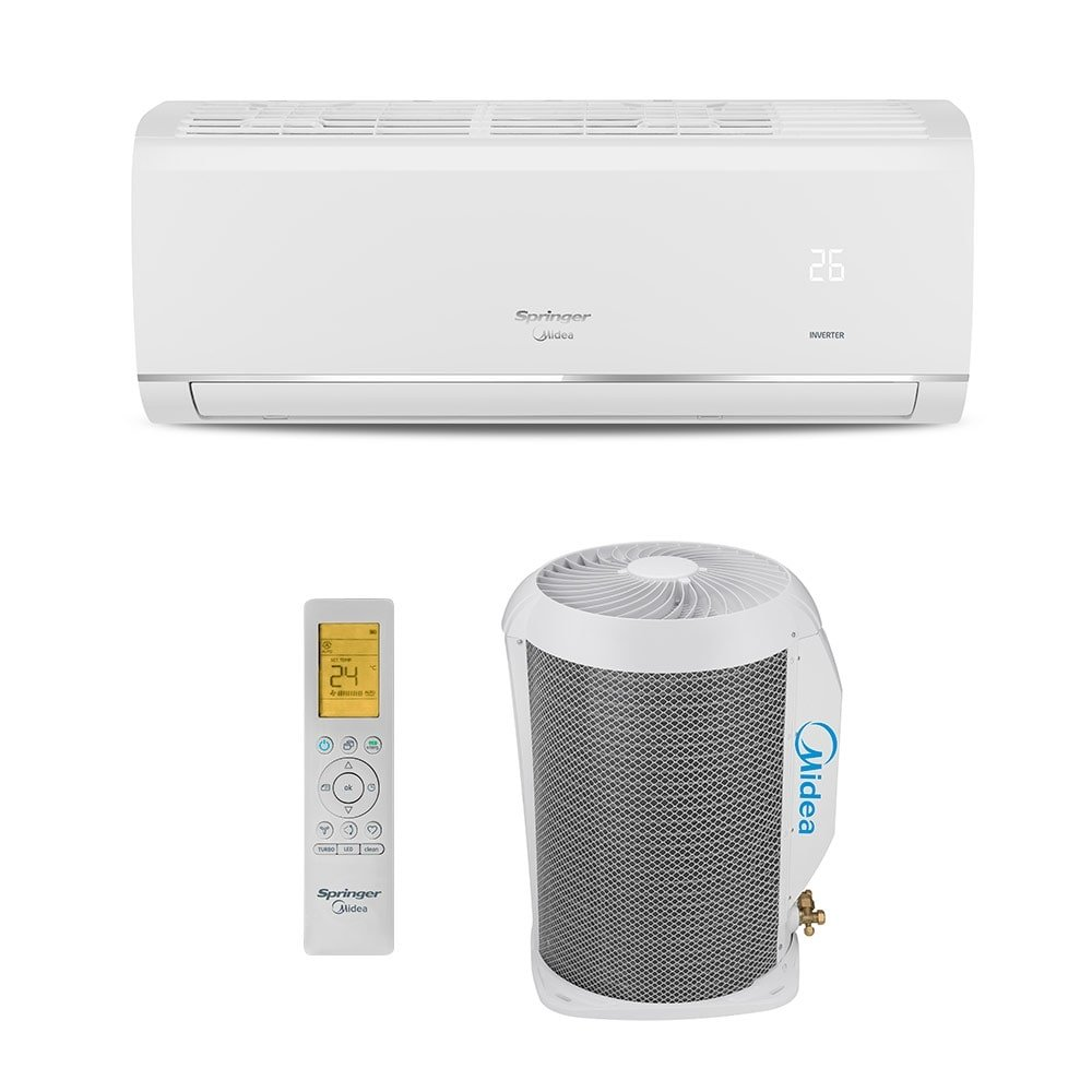 Ar Condicionado Split Hw Inverter Airvolution Connect R-32 Springer Midea 22000 Btus Frio Ar Condicionado Split Hw Inverter Airvolution Connect R-32 Springer Midea 22000 Btus Frio
