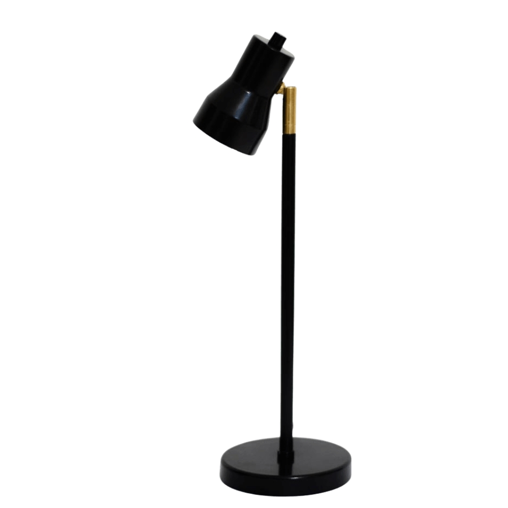 Luminária de Mesa Abajur Robbie Preta Luminária de Mesa Abajur Robbie Preta