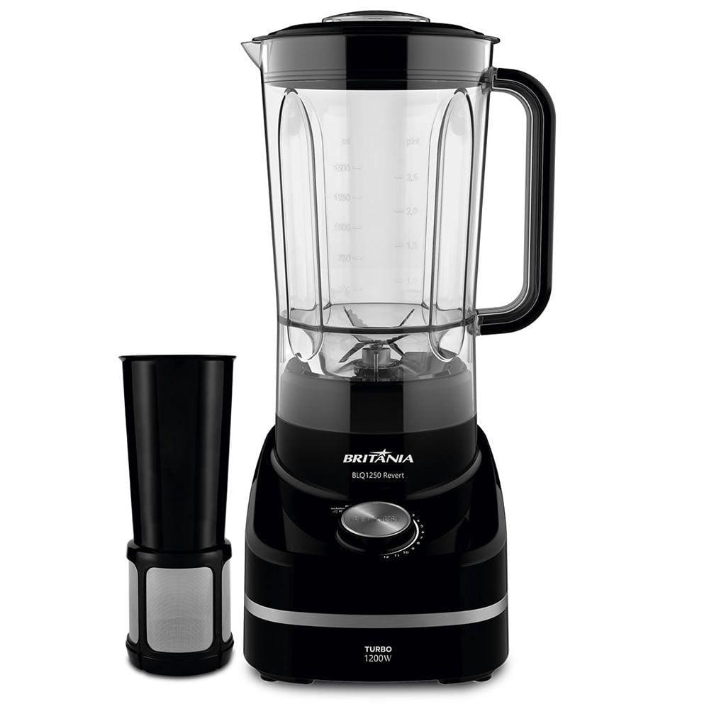 Liquidificador Britânia Revert Turbo BLQ1250P 1200W - 110V Liquidificador Britânia Revert Turbo BLQ1250P 1200W - 110V