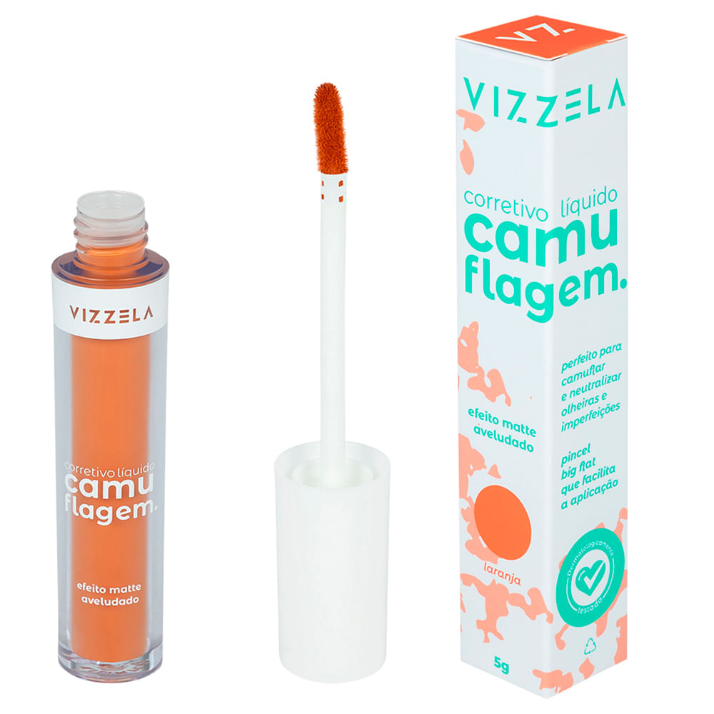 Corretivo camuflagem vizzela laranja Corretivo camuflagem vizzela laranja