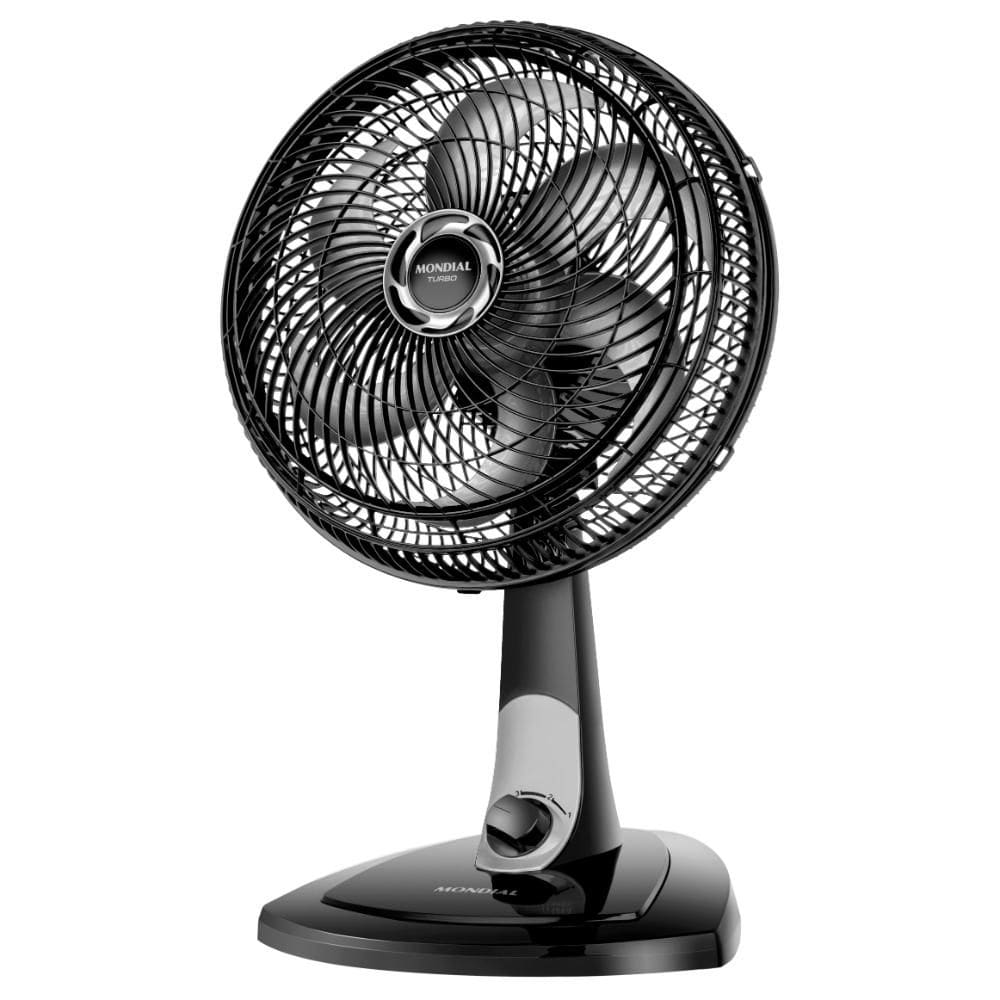 Ventilador de Mesa Mondial Turbo 6 Pás 30cm 60W 220V Preto - VT-30-NB - 220V Ventilador de Mesa Mondial Turbo 6 Pás 30cm 60W 220V Preto - VT-30-NB - 220V