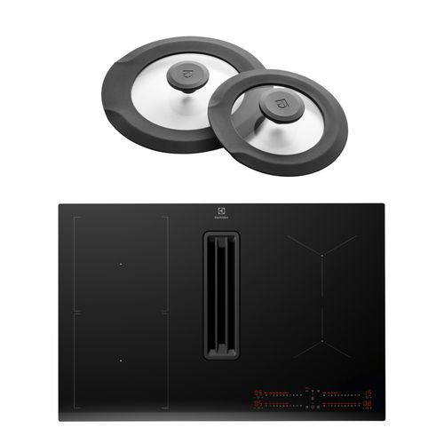 Kit Cooktop de Indução 2 em 1 com Coifa Integrada Expert (IE8CH) + Conjunto 2 Tampas de Panela para Cooktop Electrolux Kit Cooktop de Indução 2 em 1 com Coifa Integrada Expert (IE8CH) + Conjunto 2 Tampas de Panela para Cooktop Electrolux
