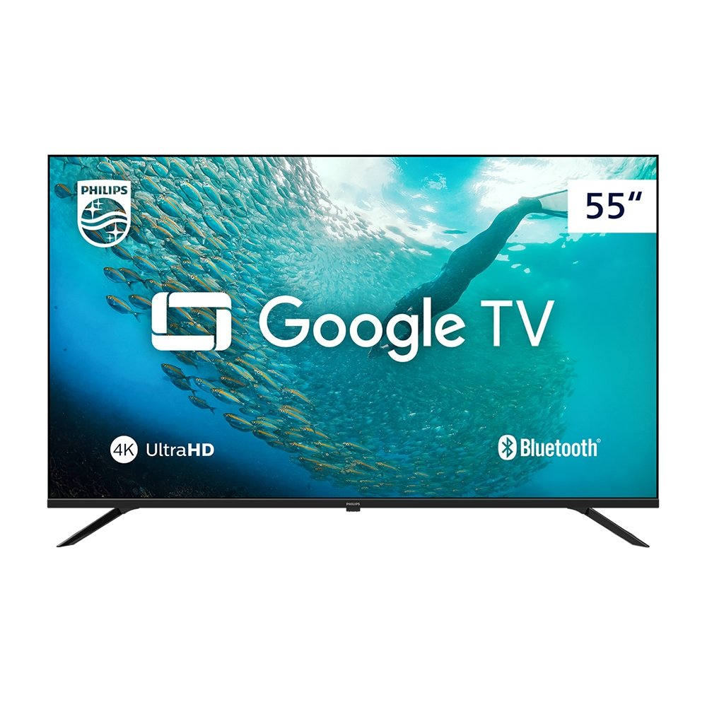 Smart TV LCD LED 55" Philips 55PUG7019/78 4K UHD | Quad Core, com Wi-Fi, Bluetooth, 3 HDMI, 2 USB Smart TV LCD LED 55" Philips 55PUG7019/78 4K UHD | Quad Core, com Wi-Fi, Bluetooth, 3 HDMI, 2 USB
