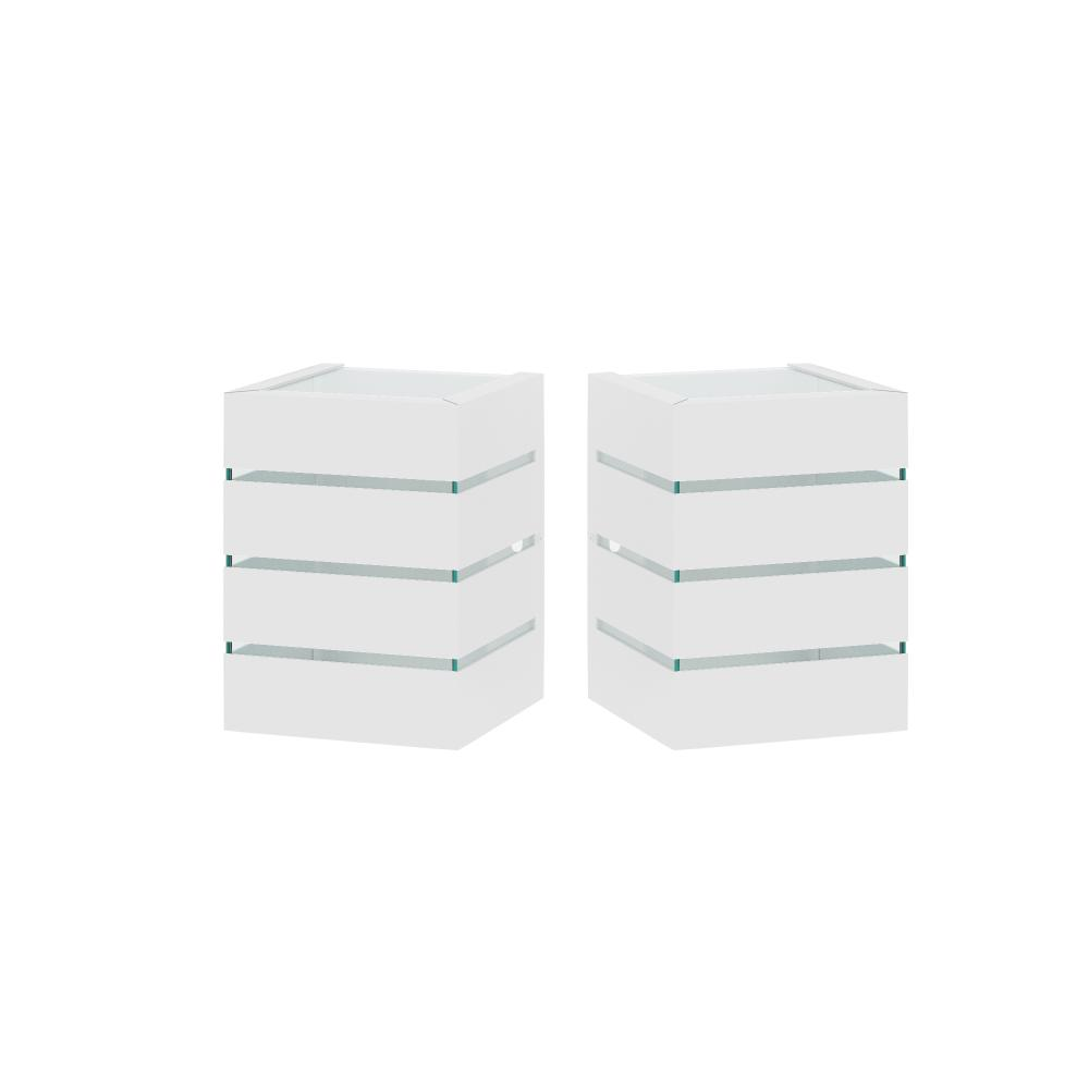 Kit 2 Arandelas de Parede Plus 1205 Branco com Focos e 3 Frisos - RPM Móveis Kit 2 Arandelas de Parede Plus 1205 Branco com Focos e 3 Frisos - RPM Móveis